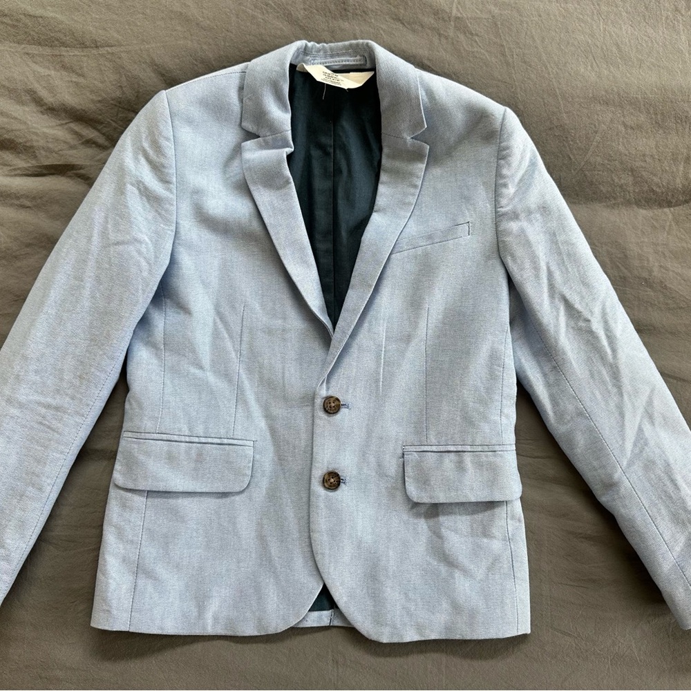 Light Blue Boy’s Cotton Blazer